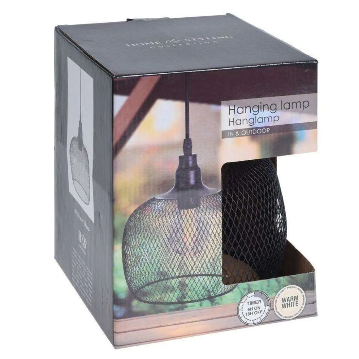Lampa Atros Wiszaca Czarna 19X18 Cm