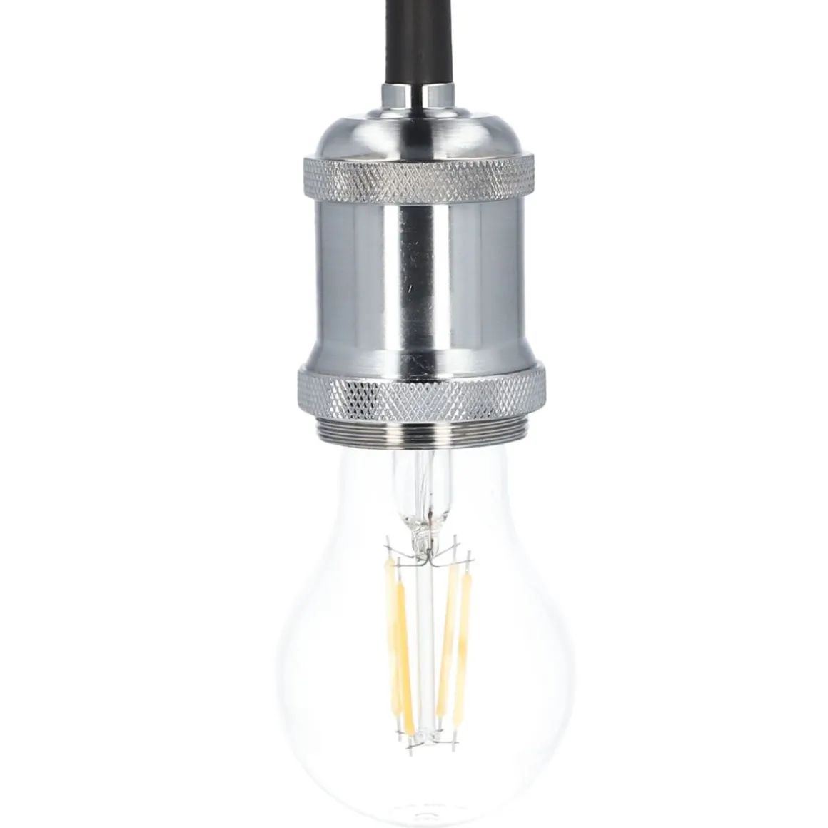 Lampa Jesper Sufitowa Ze Srebrym Elementem 7 Cm