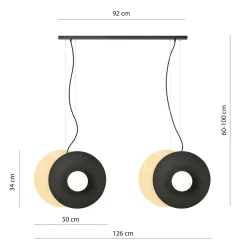 Lampa Sufitowa Soho 4-Punktowa Opal 126X60(100) Cm