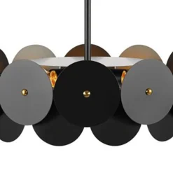 Lampa Sufitowa Vegas Czarna 53X53X160Cm