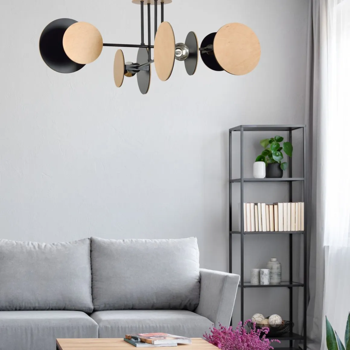 Lampa Sufitowa Zita 4-Punktowa Naturalny 86X31 Cm