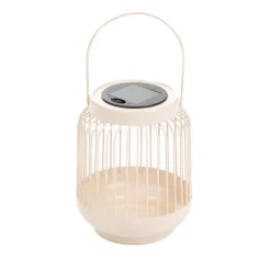 Lampion Solarny Fonar Metalowy Ecru 12,5X12,5X11,5 Cm