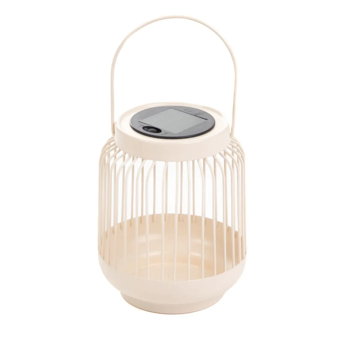 Lampion Solarny Fonar Metalowy Ecru 12,5X12,5X11,5 Cm