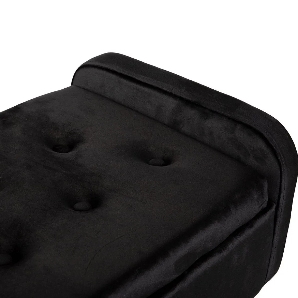 Lawka Venlo Welurowa Czarna 100X39X45Cm