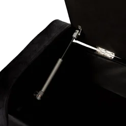 Lawka Venlo Welurowa Czarna 100X39X45Cm