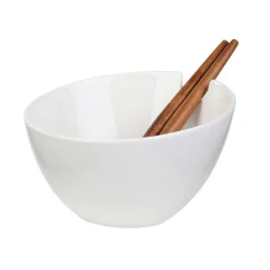 Misa Mooka Do Salat Ceramiczna Z Przyborami Biala 24 Cm