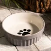 Miska Catty Dla Kota Z Lapka Szara 12X4 Cm