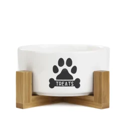 Miska Treats Dla Psa M Z Bambusowa Podstawa 16X10 Cm