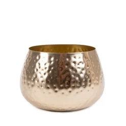Oslonka Na Doniczke Dritto Mlotkowana Zlota 14X14X9 Cm