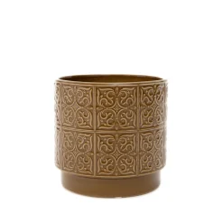 Oslonka Na Doniczke Marali W Orientalny Wzor Brazowa 13,5X13 Cm