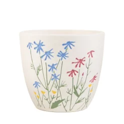 Oslonka Na Doniczke Meadow W Kolorowe Kwiaty 13X12X11 Cm