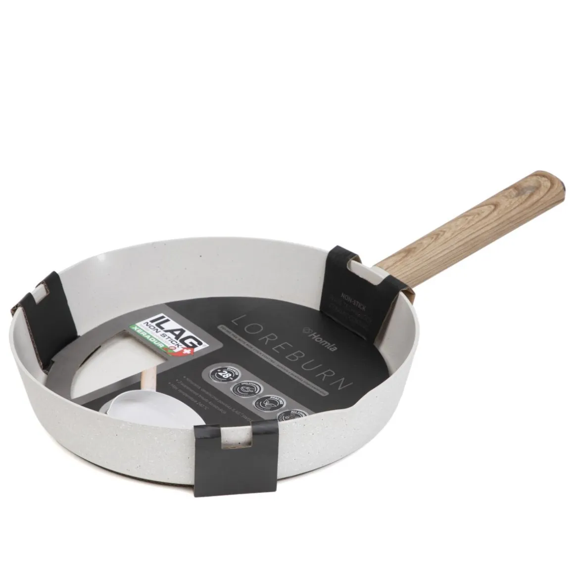 Patelnia Loreburn Z Powloka Ceramiczna Smietankowa 28 Cm