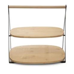Patera Bambou Bambusowa 2 Poziomowa 25X28 Cm