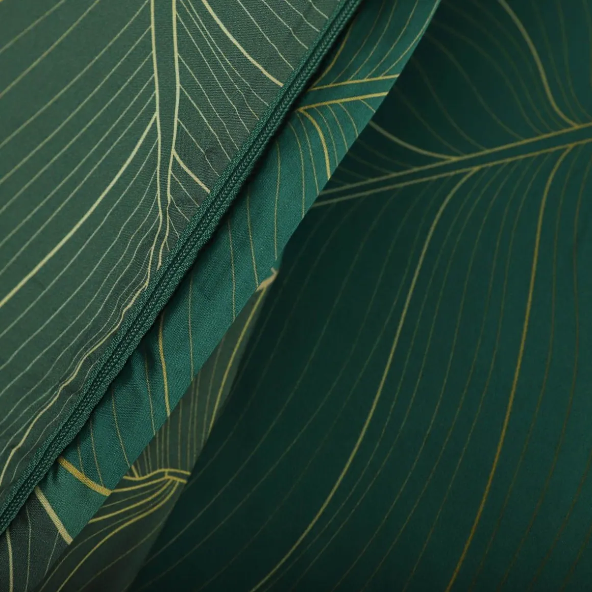 Pościel Gallo Z Mikrofibry Zielona W Liscie 160X200 Cm