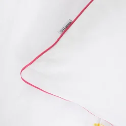 Pościel Sadie Bawelniana W Kwiatki Z Rozowa Lamowka 160X200 + 2*50X60 Cm