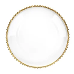 Podstawka Golden Rant Pod Talerz Ze Zlota Obwodka Kulki 33Cm