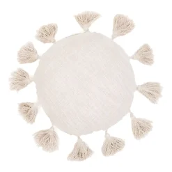 Poduszka Tonne Okragla Bawelniana Z Fredzlami 40 Cm