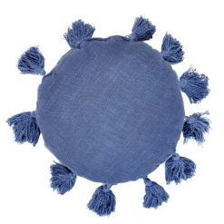 Poduszka Tonne Okragla Bawelniana Z Fredzlami 40 Cm