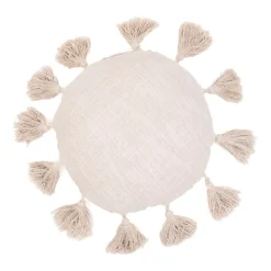 Poduszka Tonne Okragla Bawelniana Z Fredzlami 40 Cm