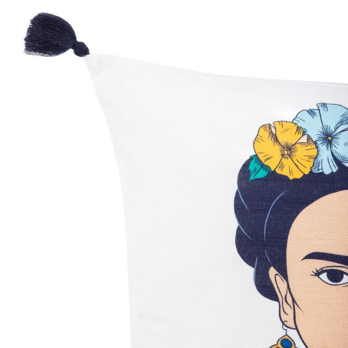 Poszewka Frida Kahlo Z Granatowymi Fredzlami 45X45 Cm