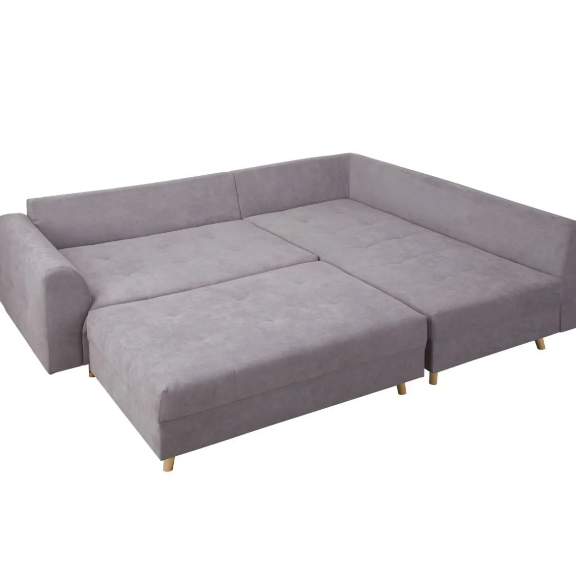 Pufa Do Naroznika Szara Semi 120X70X40 Cm All 999400