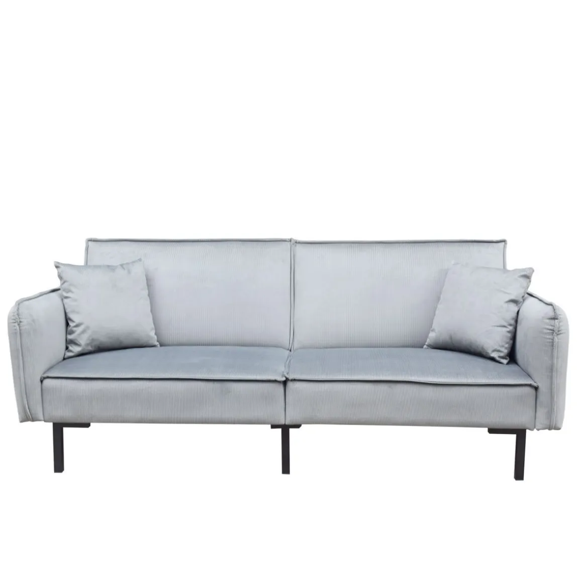 Sofa Canto 3-Osobowa, Z Funkcja Spania, Welurowa Szara 199X90X85 Cm
