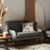 Sofa Ella W Tkaninie Ciemnoszara 122X70X84 Cm