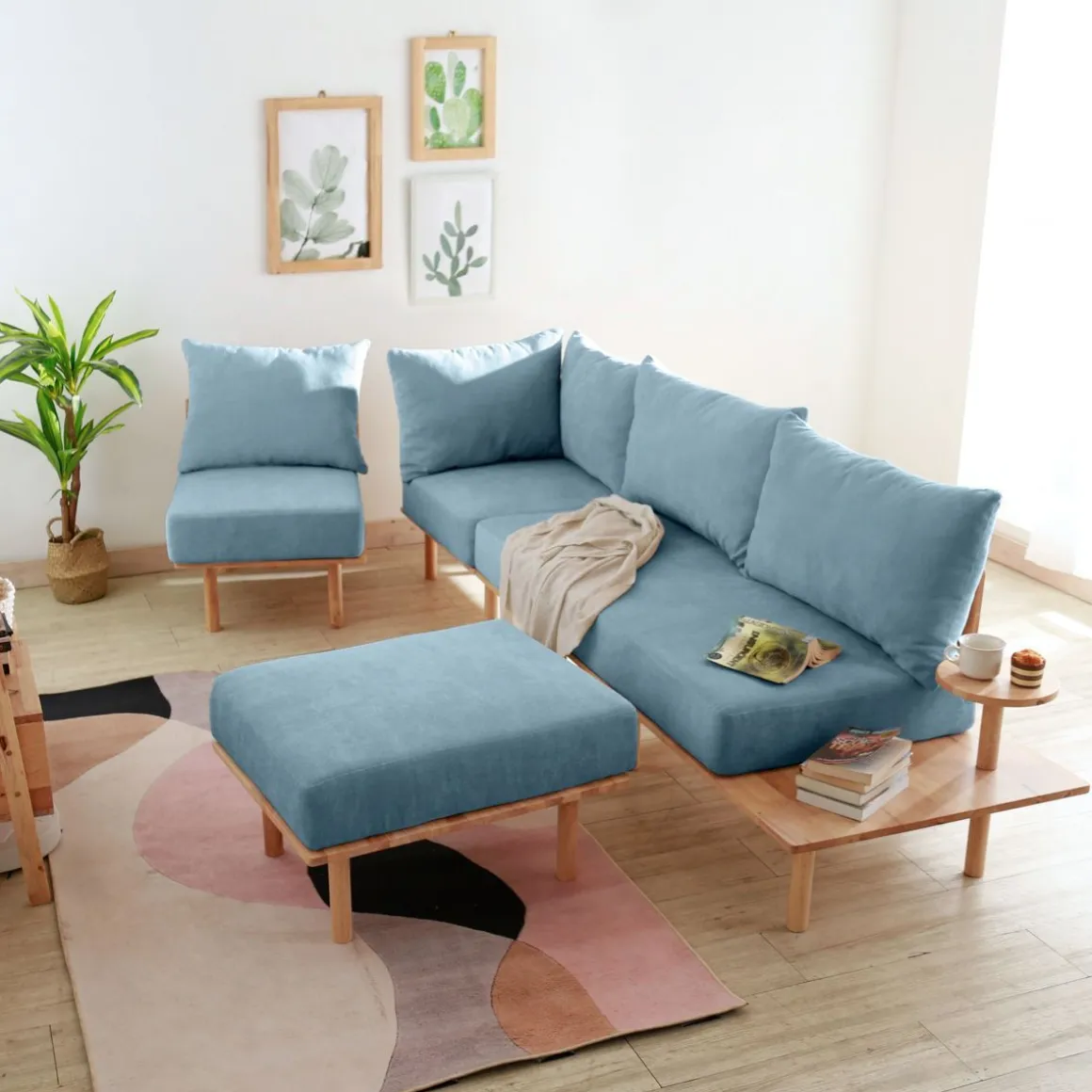 Sofa Seri Modulowa Niebieska 60X74X86 Cm
