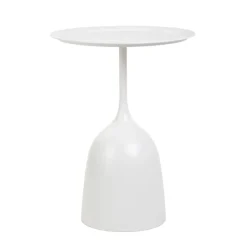 Stolik Ferro Metalowy Bialy 58X32X48 Cm