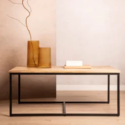 Stolik Kawowy Maya Lite Drewno Mango + Metal 110X60X45Cm
