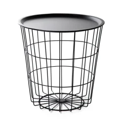 Stolik Scandi Czarny Z Czarnym Batem 40X40X40 Cm