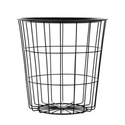 Stolik Scandi Czarny Z Czarnym Batem 40X40X40 Cm