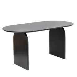 Stol Lagom Lite Drewno Akacji Czarne 160X80X76 Cm