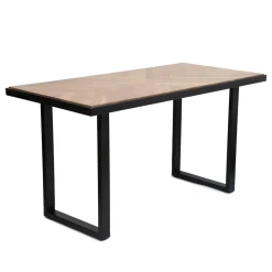Stol Nattmal Lite Drewno Akacji + Metal 160X80X76 Cm