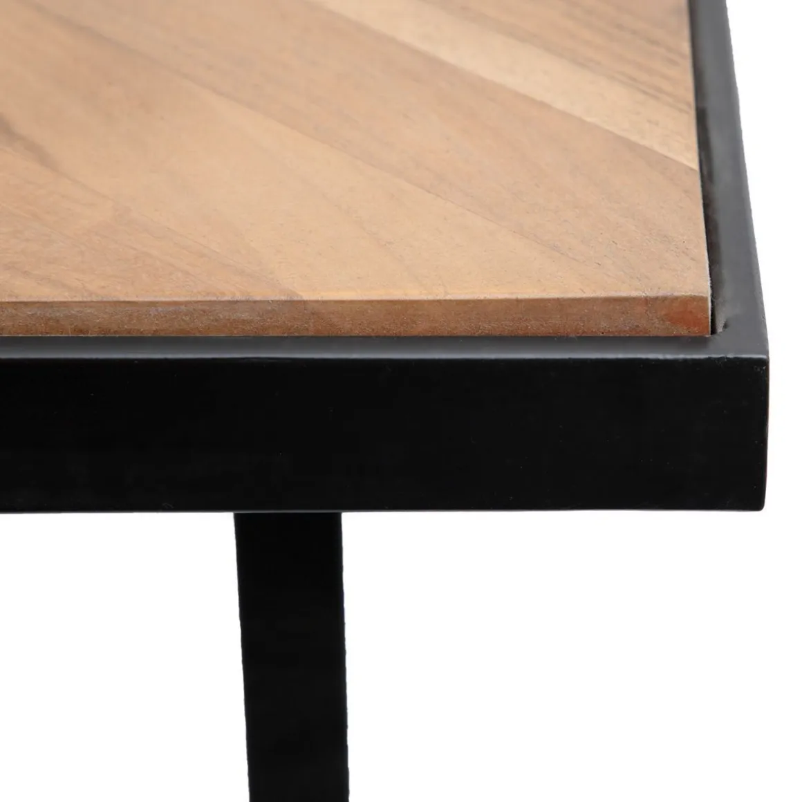 Stol Nattmal Lite Drewno Akacji + Metal 160X80X76 Cm
