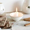 Swiecznik Kania Ceramiczny Ecru 11X5 Cm