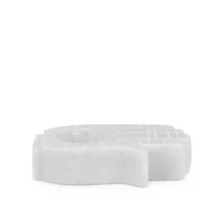 Swiecznik Marble Raczka Z Bialego Marmuru 13 Cm