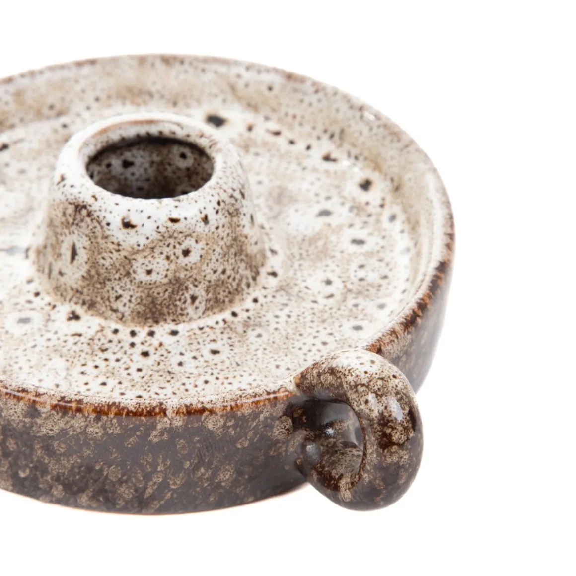 Swiecznik Rufus Ceramiczny Brazowy 11,3X11,3X11,3Cm