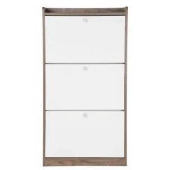 Szafka Na Buty Eira Z Bialymi Frontami 60X24X114 Cm