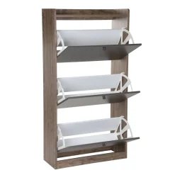 Szafka Na Buty Eira Z Czarnymi Frontami 60X24X114 Cm