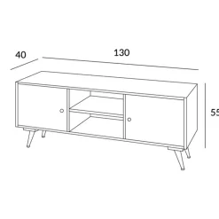 Szafka Rtv Raffla Lite Drewno Mango 130X40X55
