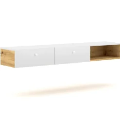 Szafka Wiszaca Carini! Dab Artisan/Bialy 140X30X18 Cm
