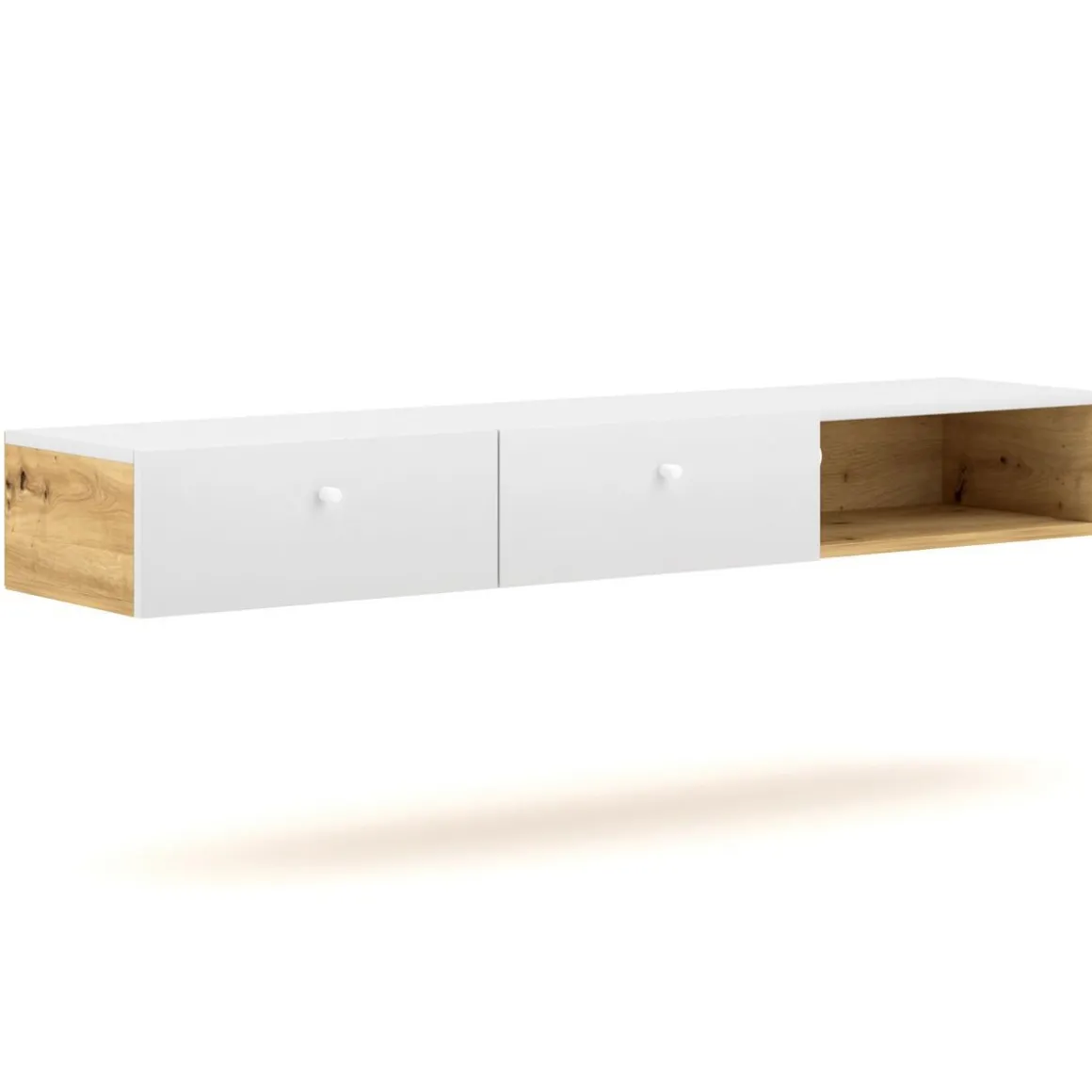 Szafka Wiszaca Carini! Dab Artisan/Bialy 140X30X18 Cm