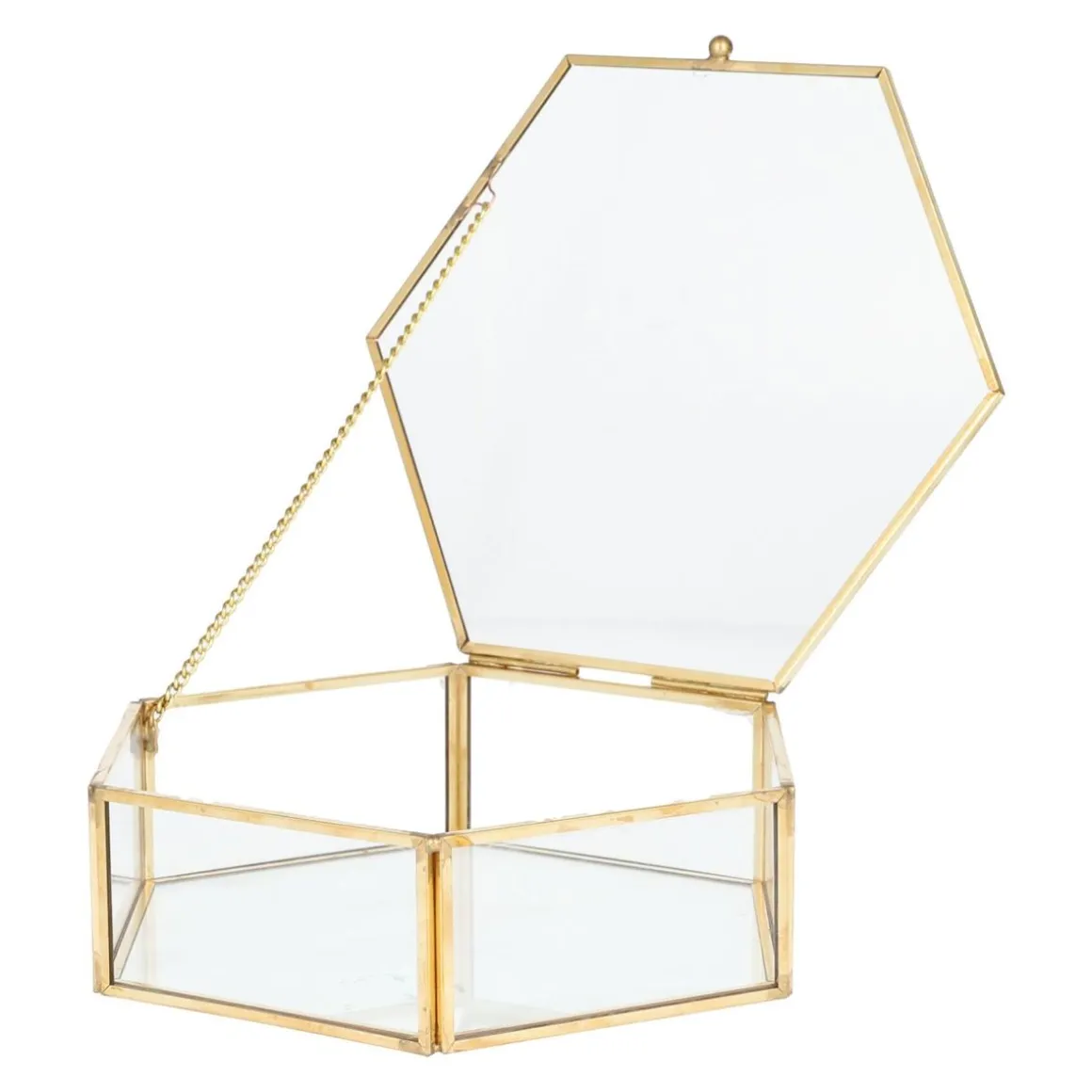 Szkatulka Na Bizuterie Grazia Szesciokatna Zlota 17X16X5 Cm