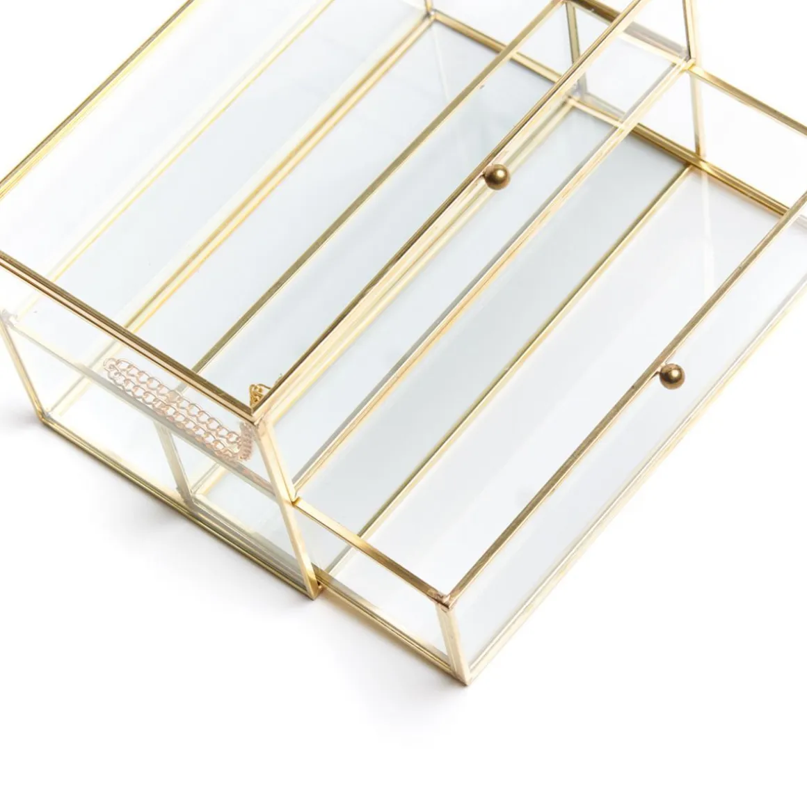 Szkatulka Na Bizuterie Grazia Z Szufladka Zlota 21X10X10,5 Cm