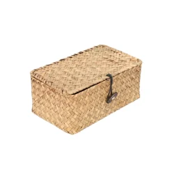 Szkatulka Na Bizuterie Talulah Pleciona Naturalna 20X12X8Cm