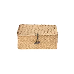 Szkatulka Na Bizuterie Talulah Pleciona Naturalna 20X12X8Cm