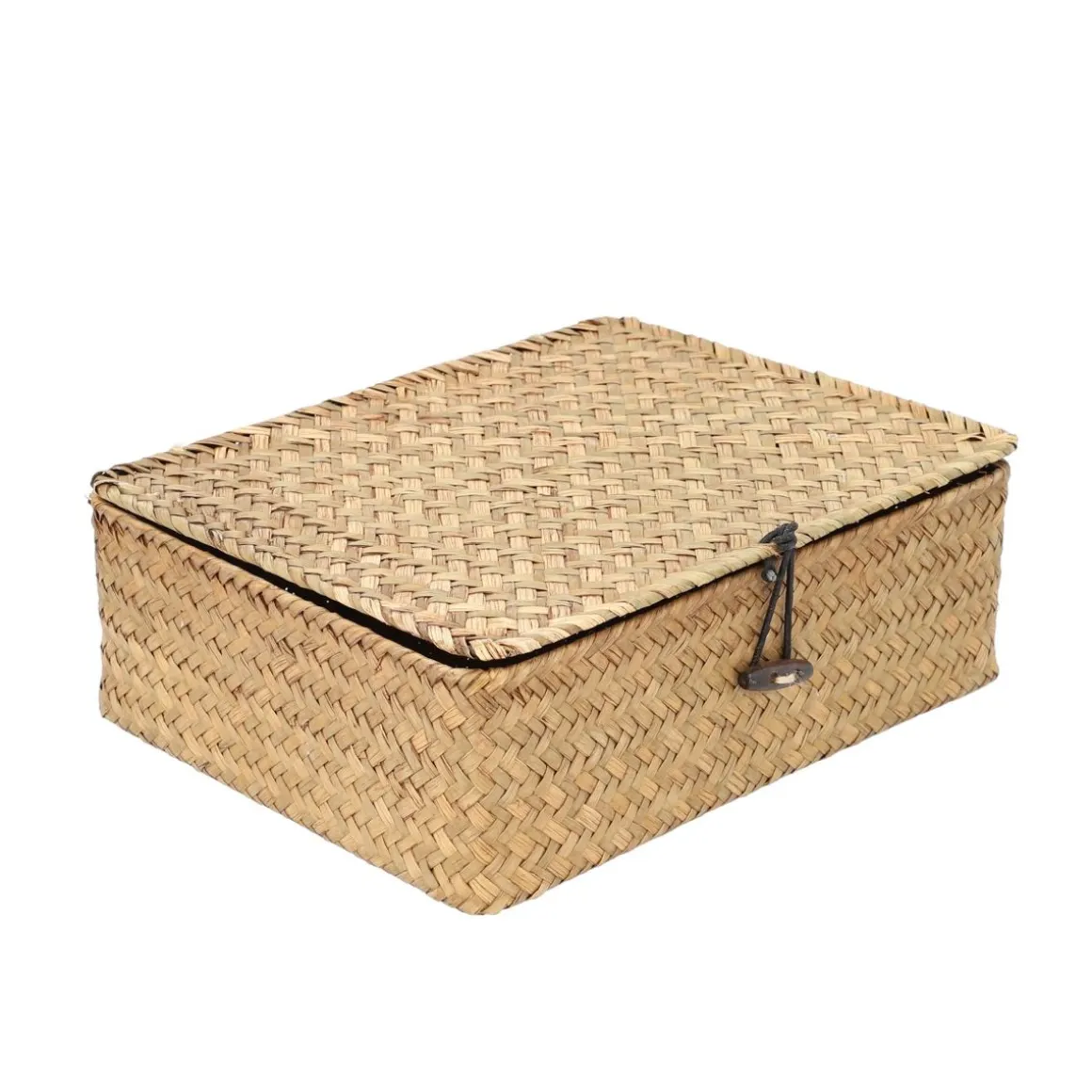 Szkatulka Na Bizuterie Talulah Pleciona Naturalna 25X20X9 Cm