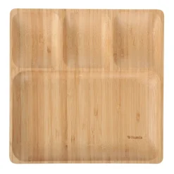 Taca Bambou Bambusowa 4 Przegrody 25X25Cm
