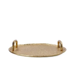 Taca Girona Metalowa Zlota 26X5 Cm